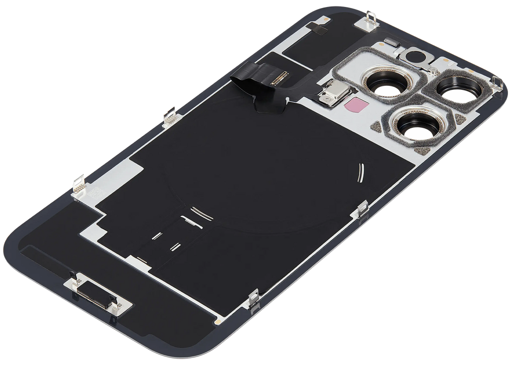 Backcover mit MagSafe Magnet & NFC & Blitz-Flexkabel für iPhone 16 Pro (gebrauchter OEM-Ausbau, Qualität C) (Natural Titanium)