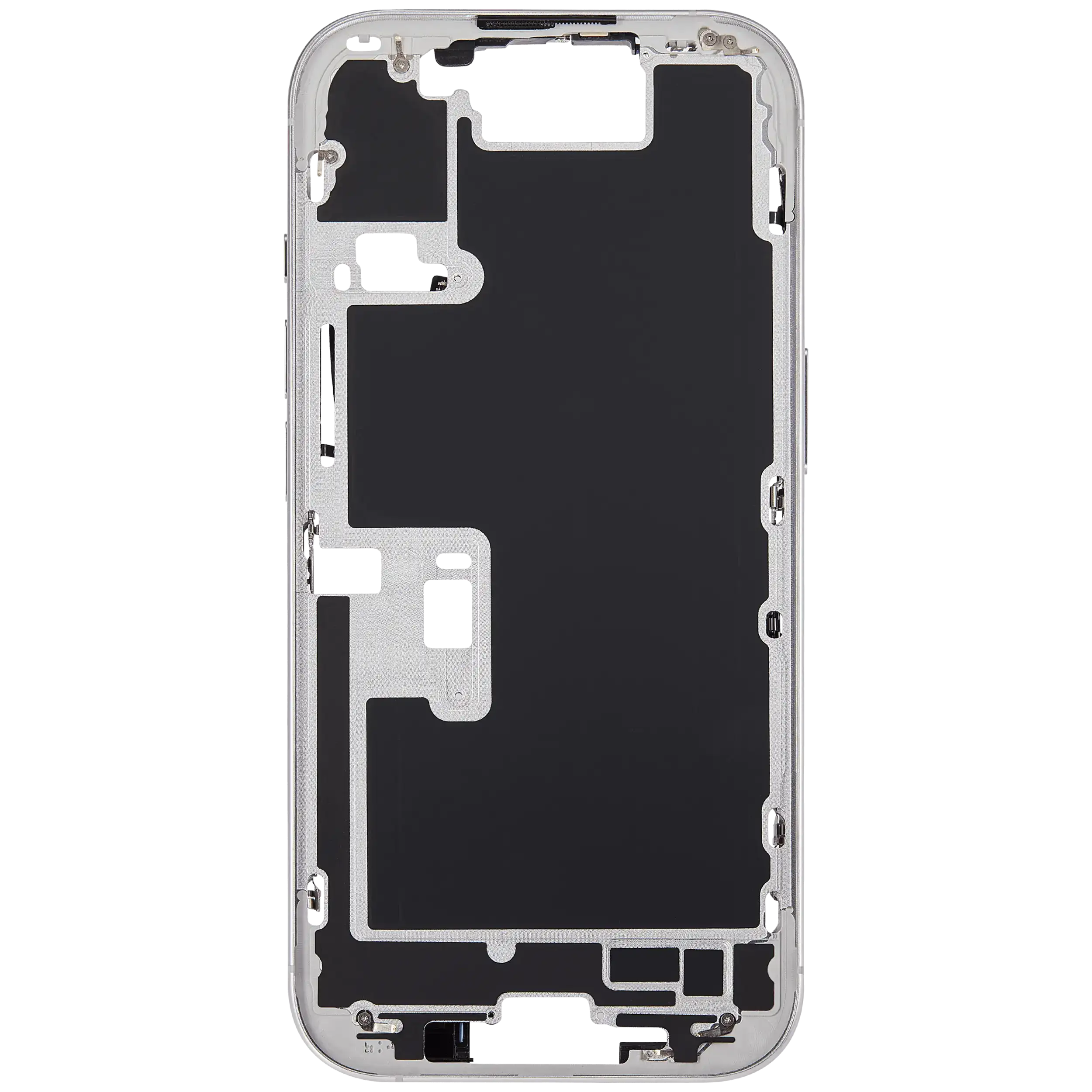 Midframe/Rahmen mit Power And Volume Button für iPhone 16 Pro (EU / Global Version) (Aftermarket Plus) (Weiß Titanium)