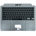 Top Case mit Keyboard (ANSI US) für MacBook Air 13" A2681 (2022) (gebrauchter OEM-Ausbau, Qualität A) (Space Grau)