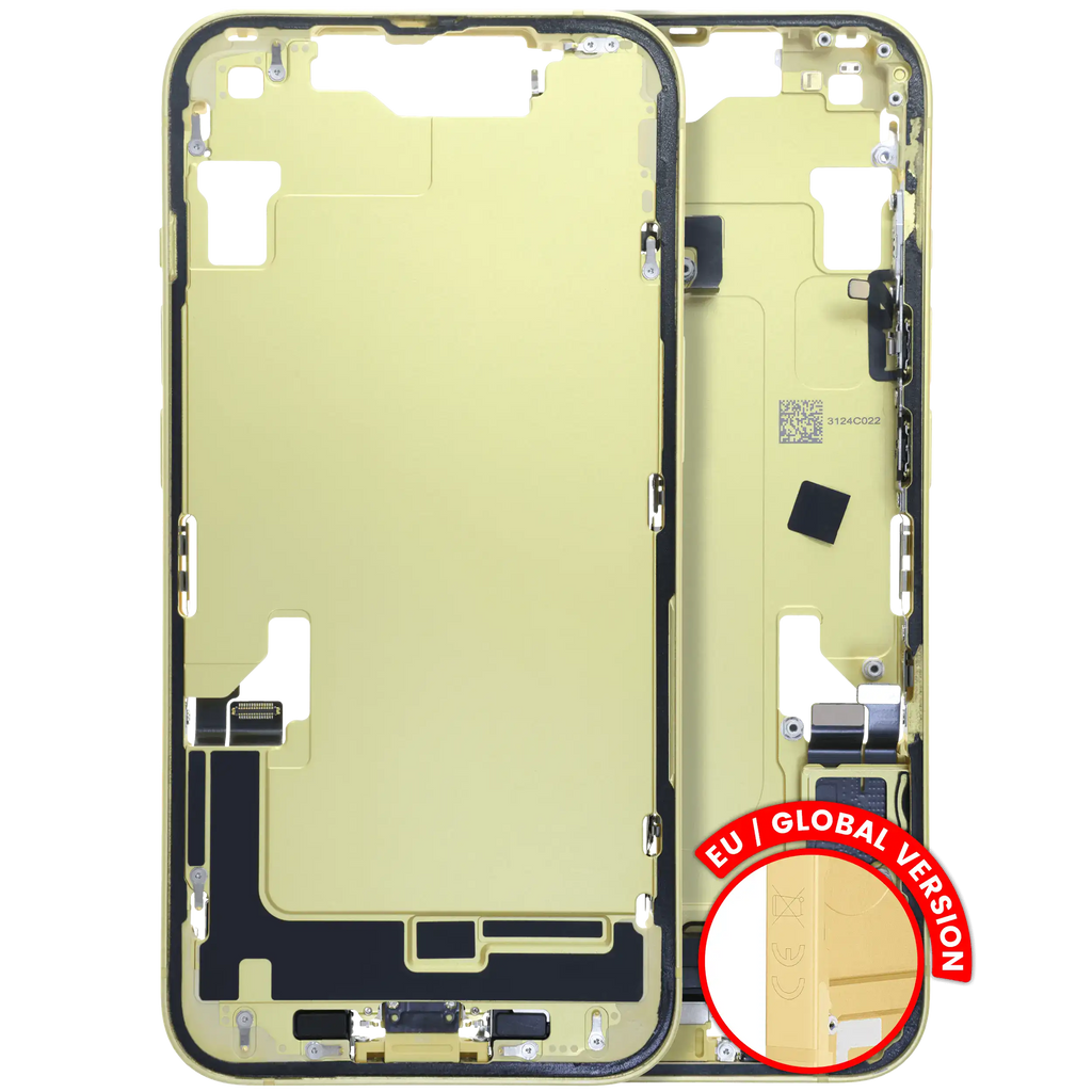 Original Apple-Ausbau A gebraucht – iPhone 14 EU / Global Version Rahmen Gelb