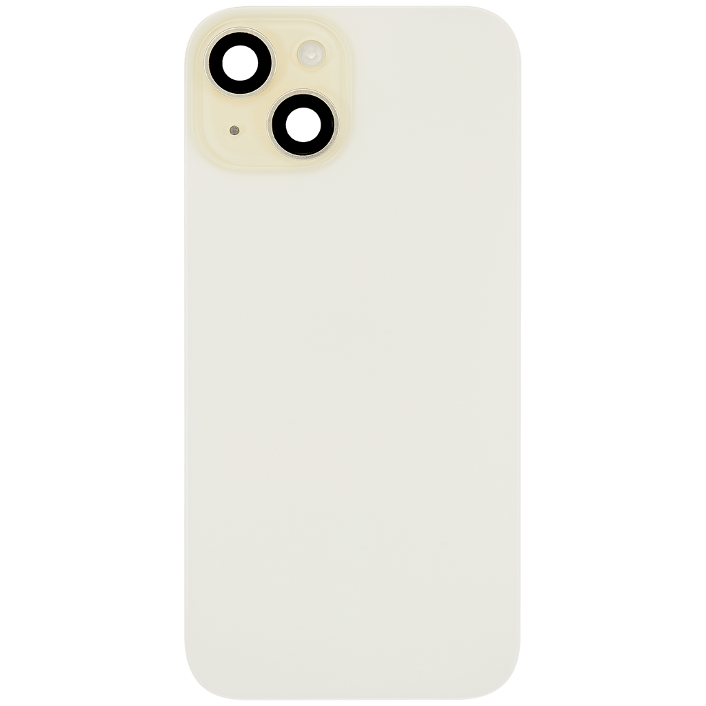 Backcover mit MagSafe Magnet & NFC & Blitz-Flexkabel für iPhone 15 (gebrauchter OEM-Ausbau, Qualität C) (Gelb)