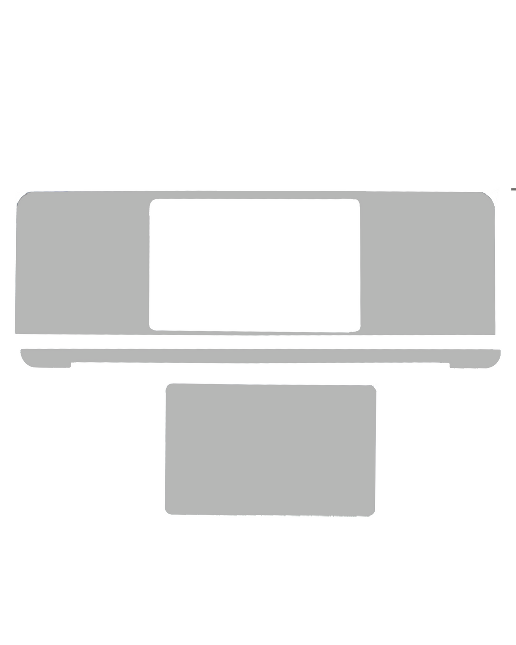 4in1 (Top, Bottom, Keyboard, Trackpad) Skin für MacBook Pro 13" A1989 (2018-2019) / A2159 (2019) / A1706 (2016-2017) (Space Grau)