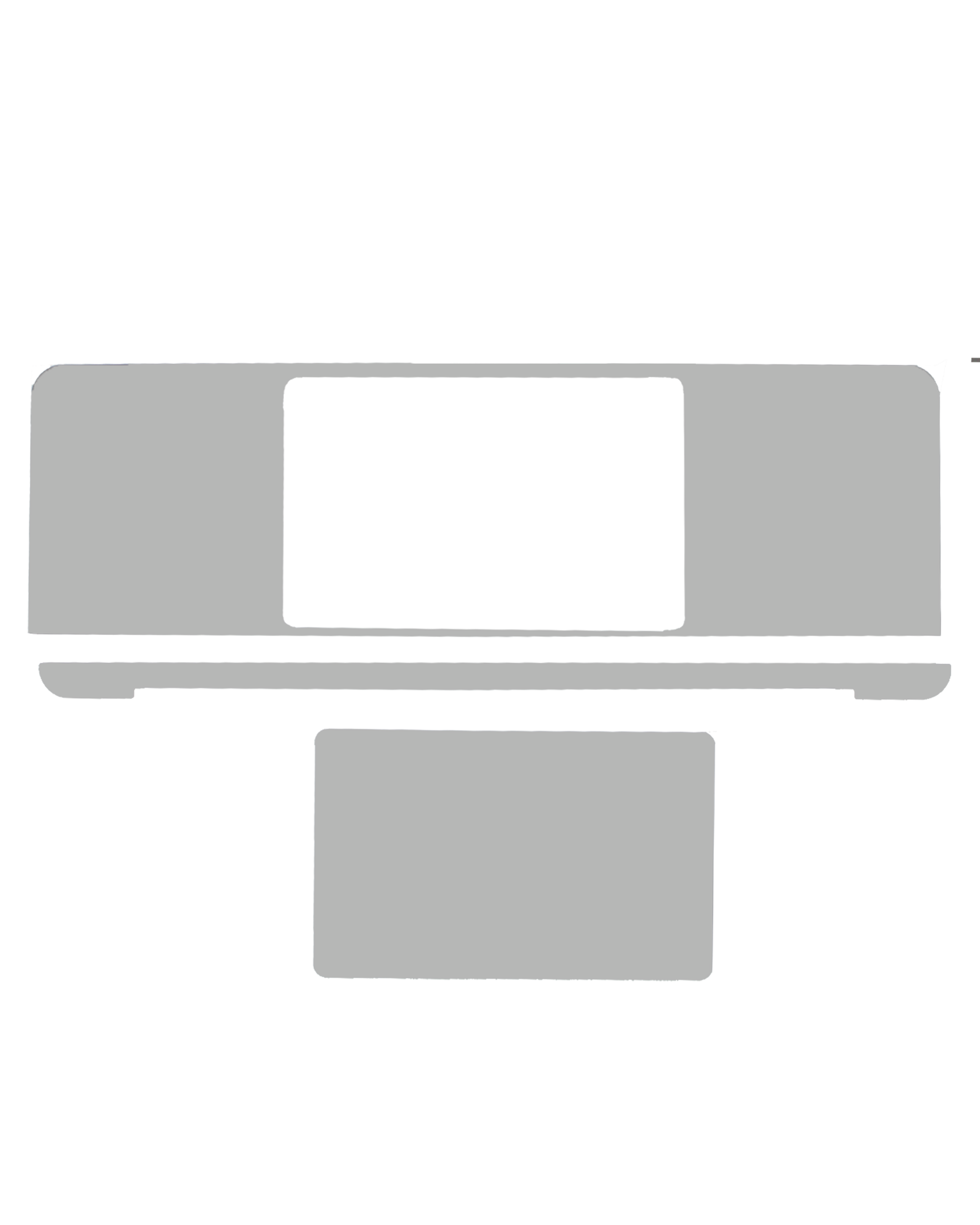 4in1 (Top, Bottom, Keyboard, Trackpad) Skin für MacBook Pro 13" A1989 (2018-2019) / A2159 (2019) / A1706 (2016-2017) (Space Grau)