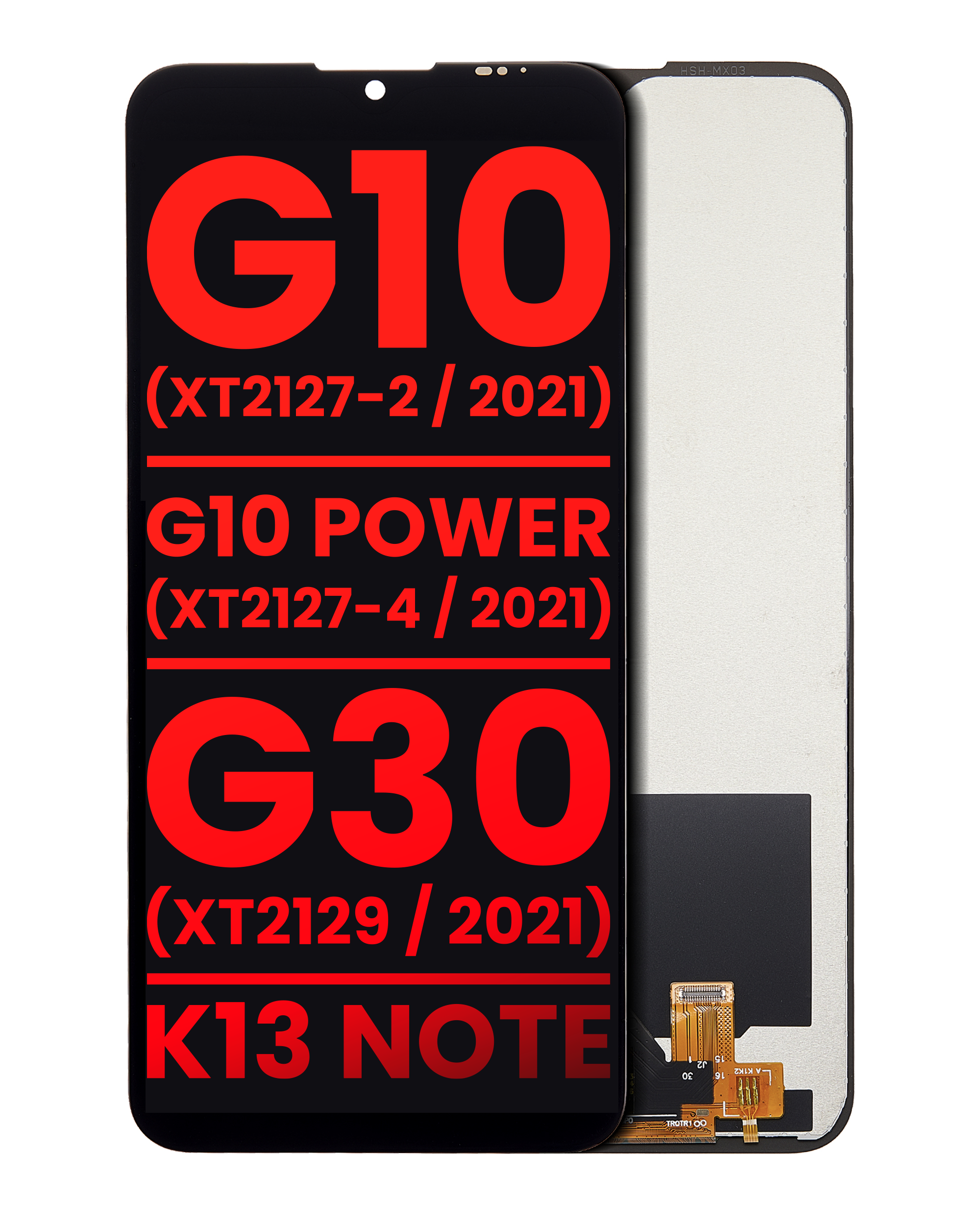 LCD-Display ohne Rahmen für Moto G10/G30/K13 Note (Aftermarket Plus)