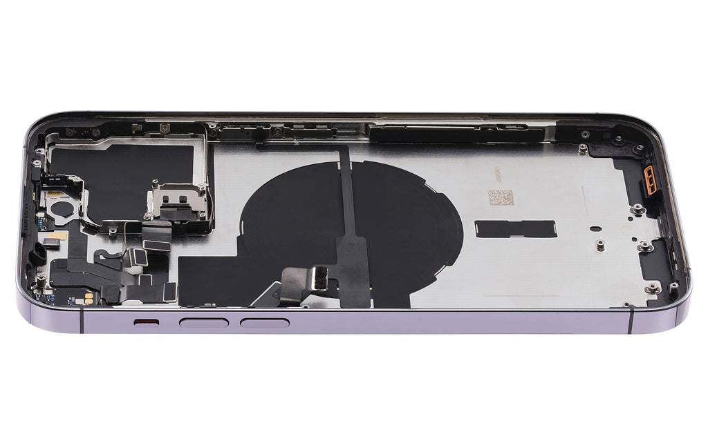 Backcover/Rahmen mit Small Parts für iPhone 14 Pro Max (US-Version) (gebrauchter OEM-Ausbau, Qualität A) (Deep Purple)