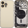 Backcover/Rahmen mit Ladebuchse Flex & Small Parts für iPhone 14 Pro Max (US-Version) (gebrauchter OEM-Ausbau, Qualität A) (Gold)