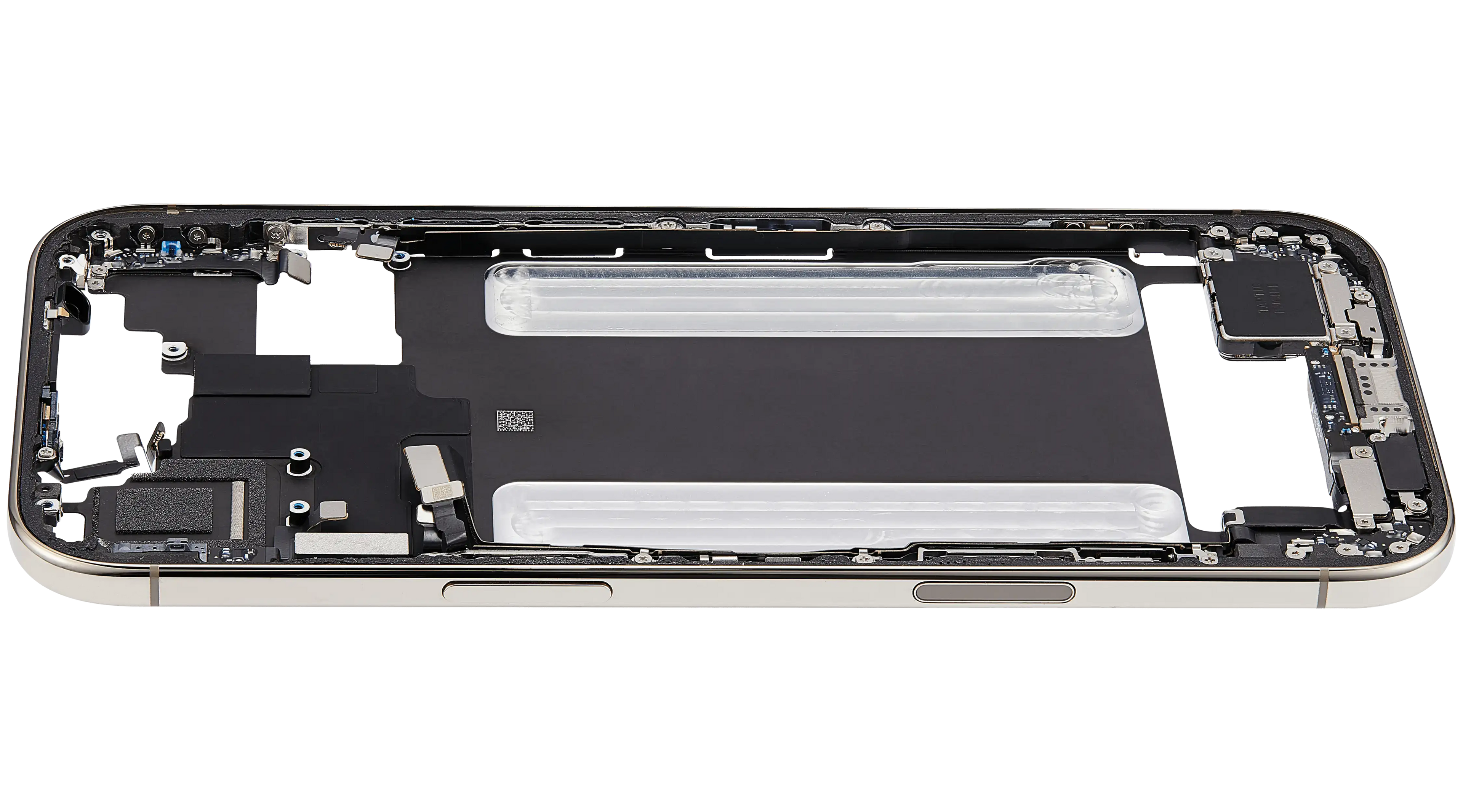 Midframe/Rahmen mit Ladebuchse Flex & Small Parts für iPhone Air (US / EU Version) (gebrauchter OEM-Ausbau, Qualität B) (Light Gold)