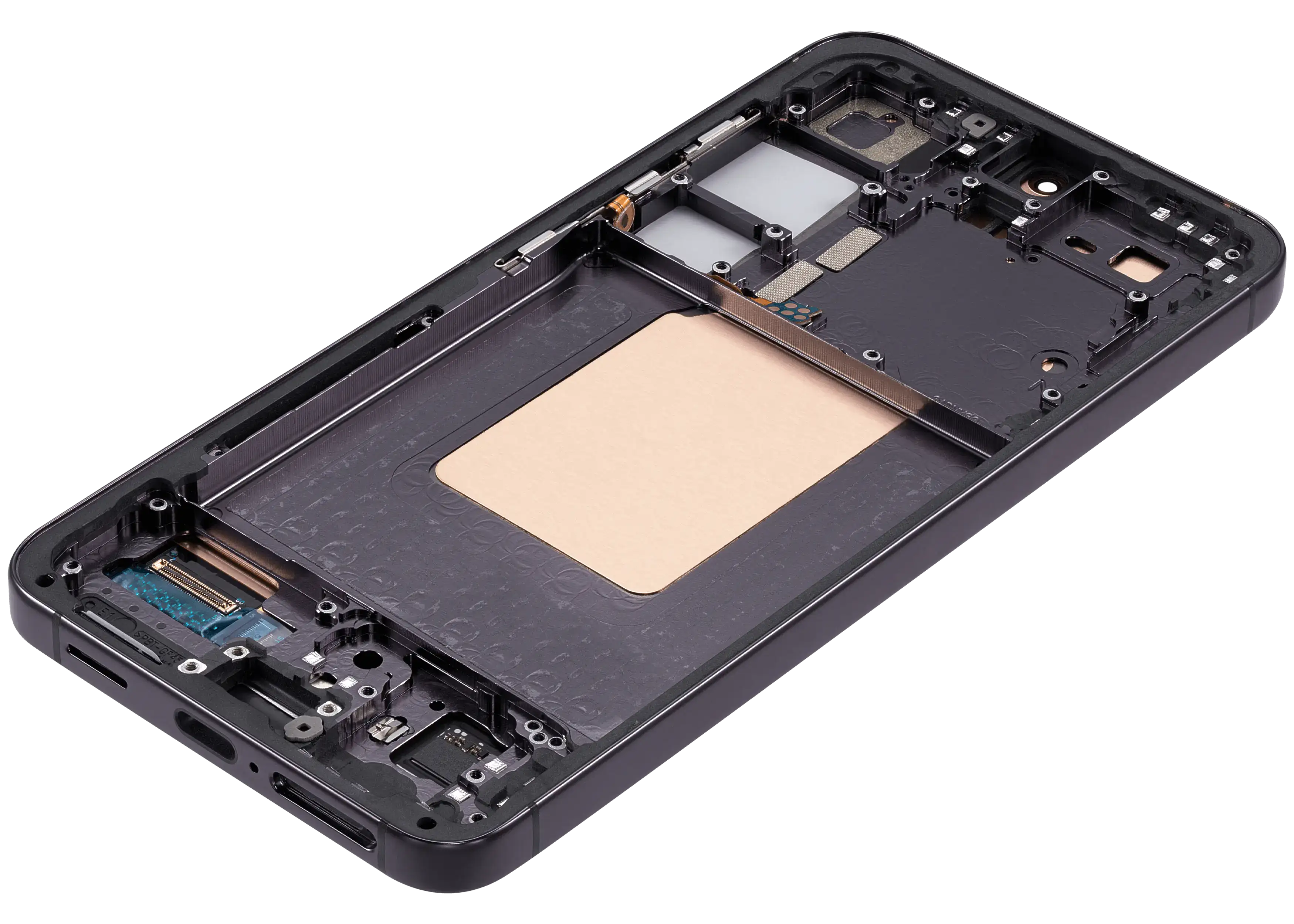 OLED-Display mit Rahmen für Samsung Galaxy S24 5G (US & Internationale Version) (gebrauchter OEM-Ausbau, Qualität A) (Onyx Black)