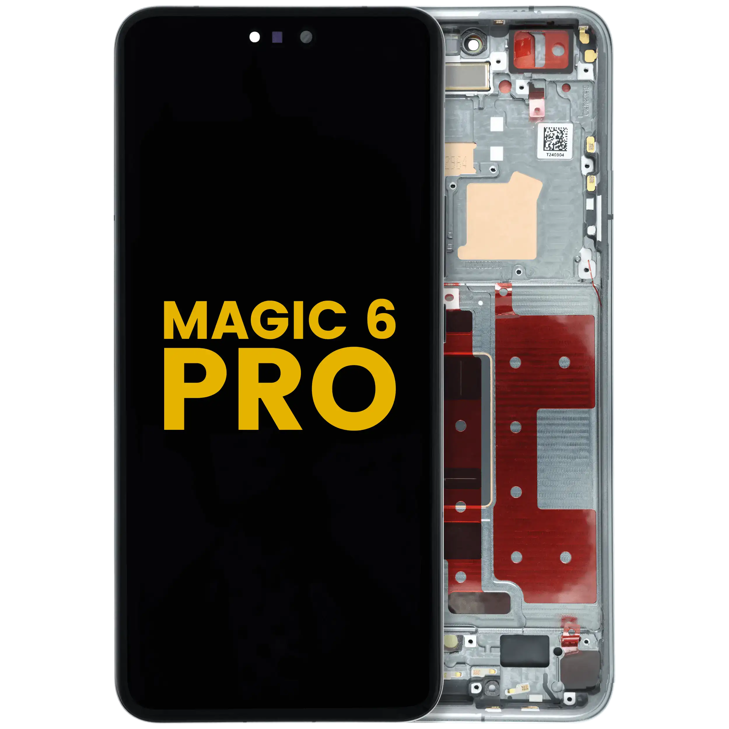 OLED-Display mit Rahmen für Honor Magic 6 Pro (Refurbished) (Schwarz)
