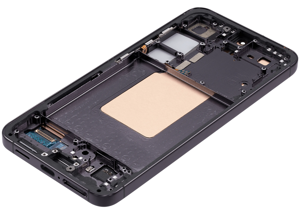 OLED-Display mit Rahmen für Samsung Galaxy S24 5G (US & Internationale Version) (Aftermarket Plus) (Onyx Black)