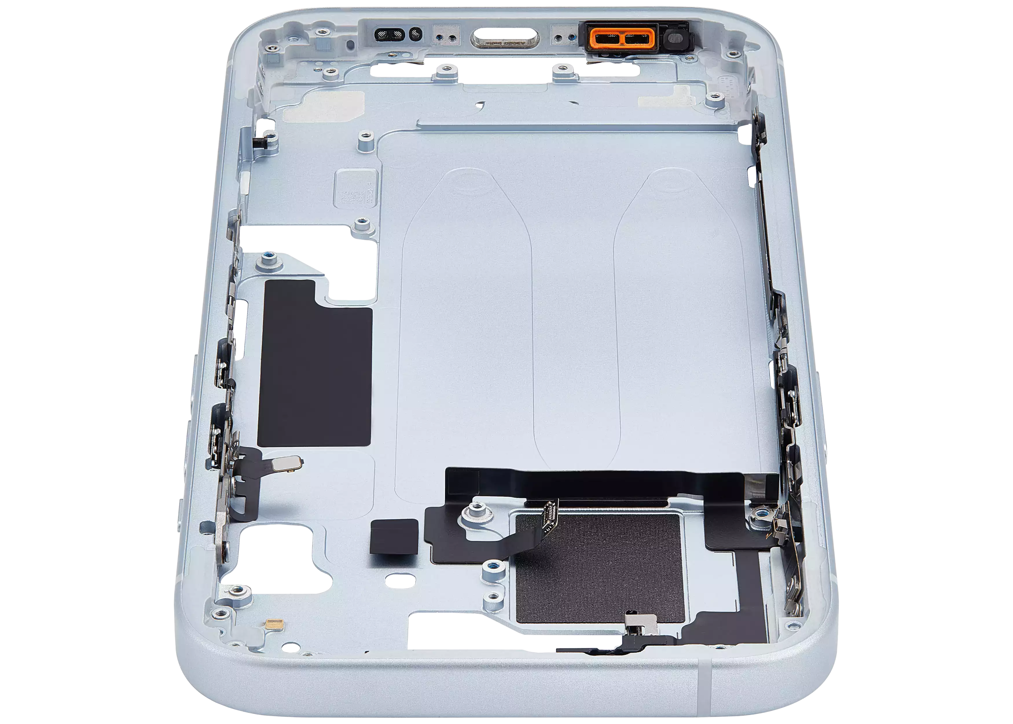 Midframe/Rahmen mit Small Parts für iPhone 15 (EU / Global Version) (gebrauchter OEM-Ausbau, Qualität A) (Blau)