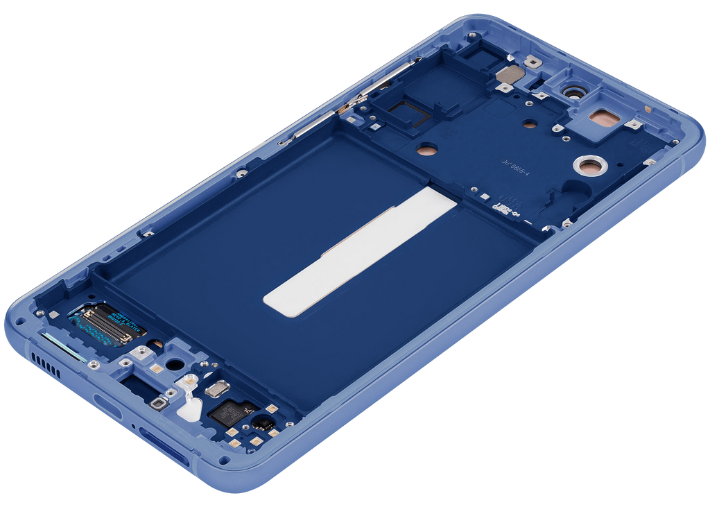 OLED-Display mit Rahmen für Samsung Galaxy S21 FE 5G (US & Internationale Version) (Aftermarket Plus) (120Hz) (Blau)