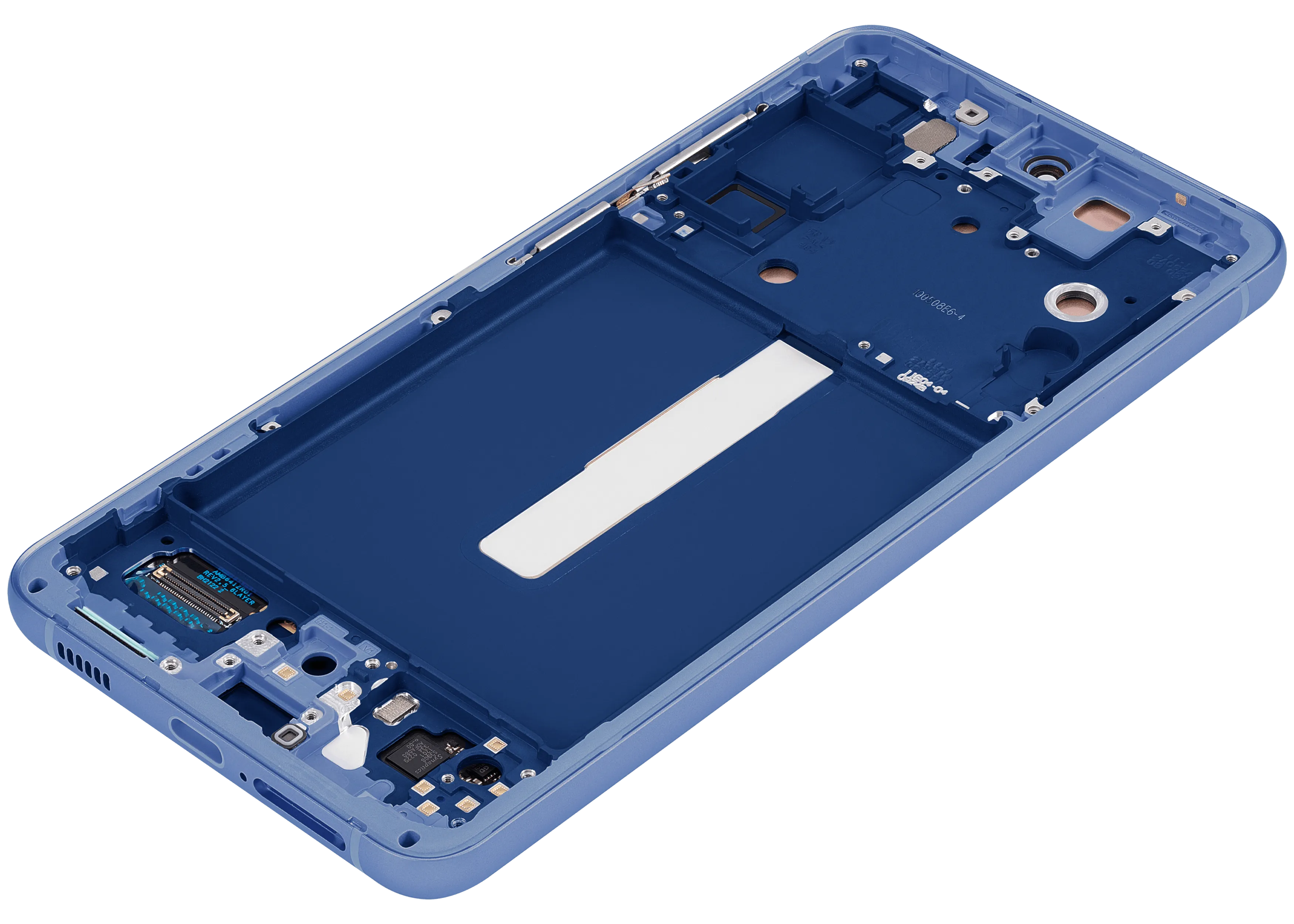 OLED-Display mit Rahmen für Samsung Galaxy S21 FE 5G (US & Internationale Version) (Aftermarket Plus) (120Hz) (Blau)