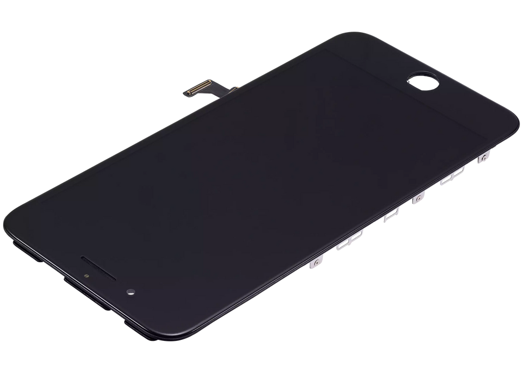 LCD-Display mit Stahlplatte für iPhone 7 Plus (Aftermarket: AQ7) (Schwarz)