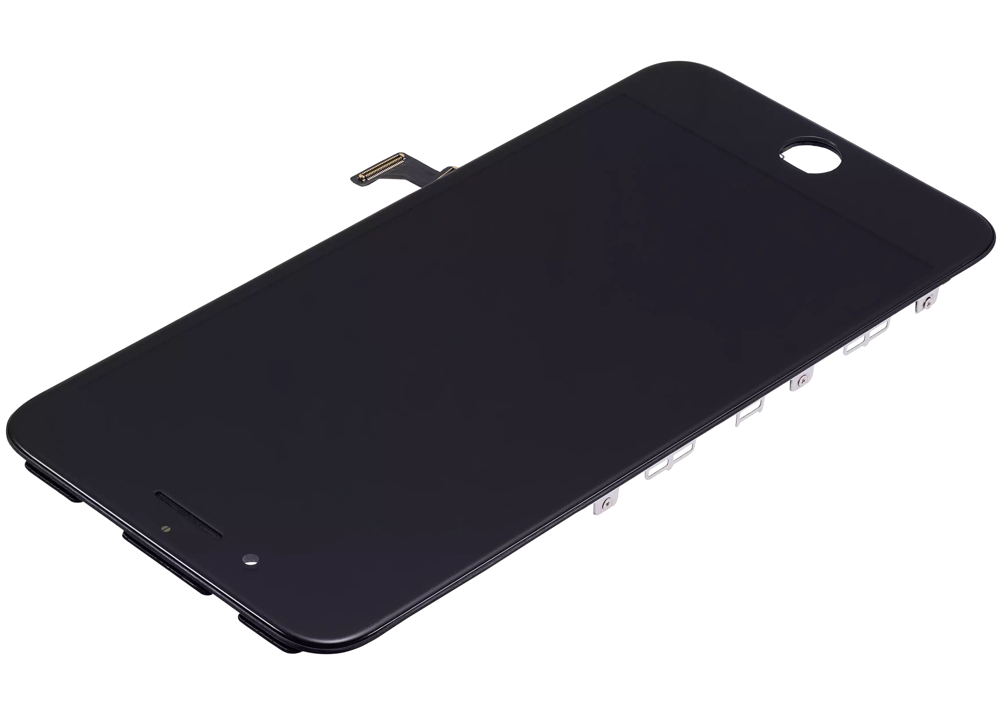 LCD-Display mit Stahlplatte für iPhone 7 Plus (Aftermarket: AQ7) (Schwarz)