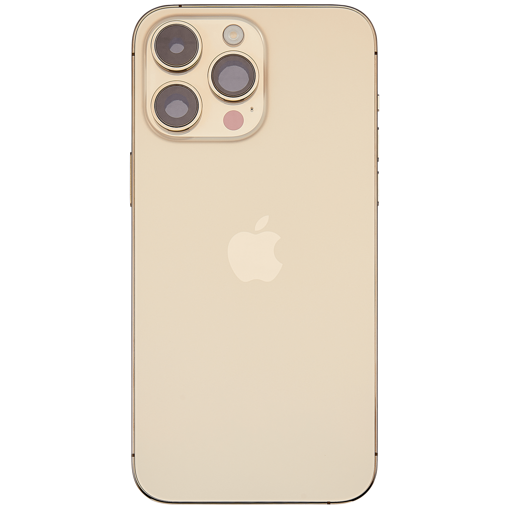 Backcover/Rahmen mit Small Parts für iPhone 14 Pro Max (EU / Global Version) (gebrauchter OEM-Ausbau, Qualität A) (Gold)