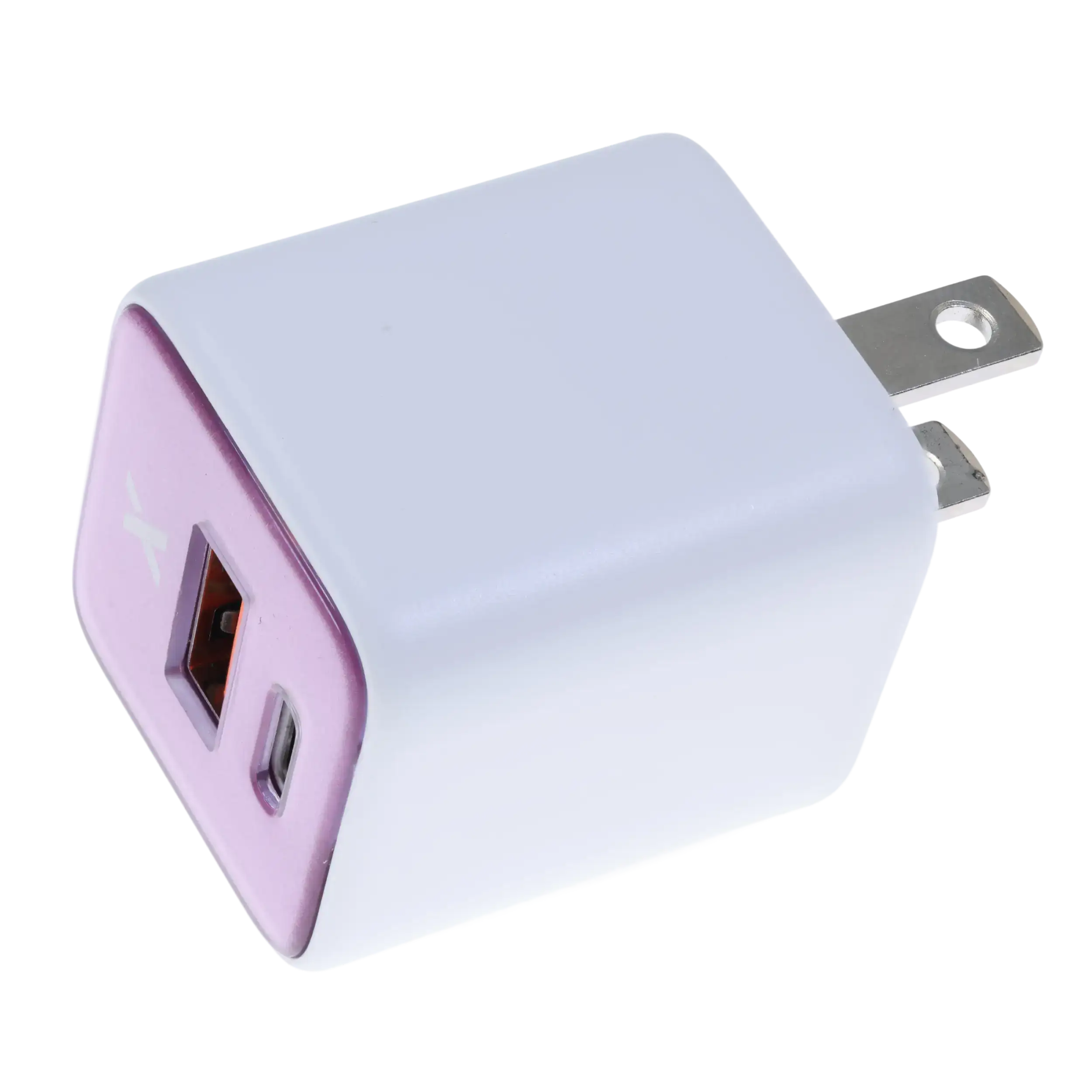 AmpSentrix Pro 30W 2-in-1 USB-C / USB-A GaN Wall Adapter (Pink)