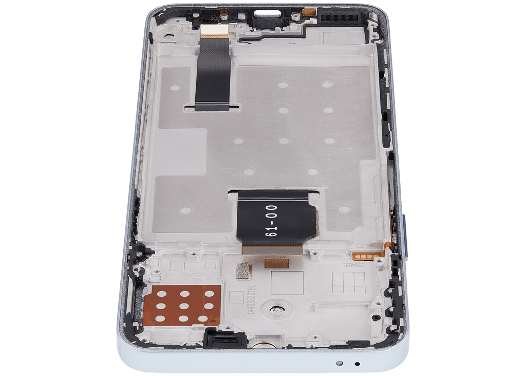 LCD-Display mit Rahmen für Honor X8A / X50i / 90 Lite ((Aftermarket Plus) (Titanium Silber)
