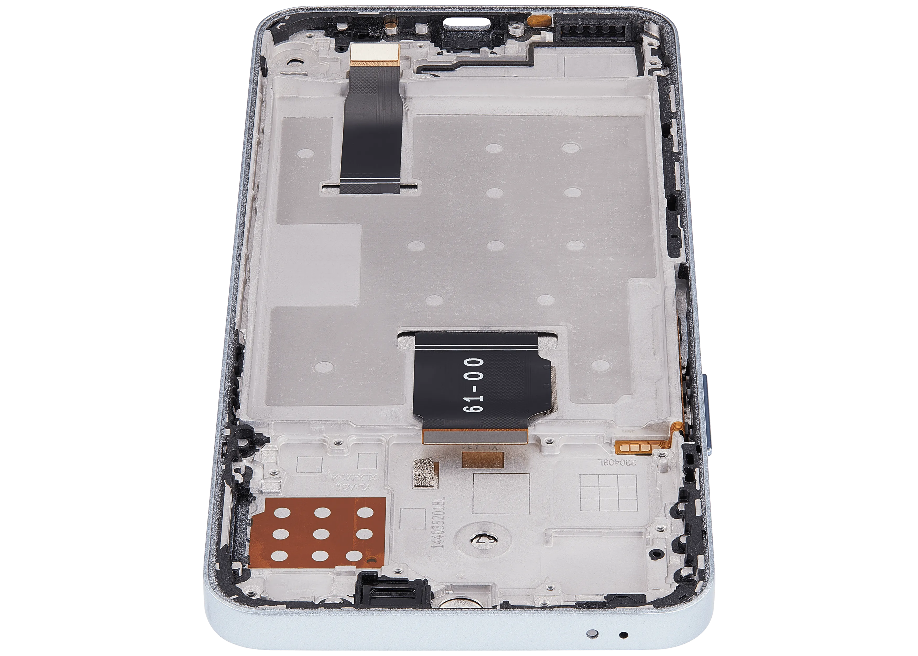 LCD-Display mit Rahmen für Honor X8A / X50i / 90 Lite ((Aftermarket Plus) (Titanium Silber)