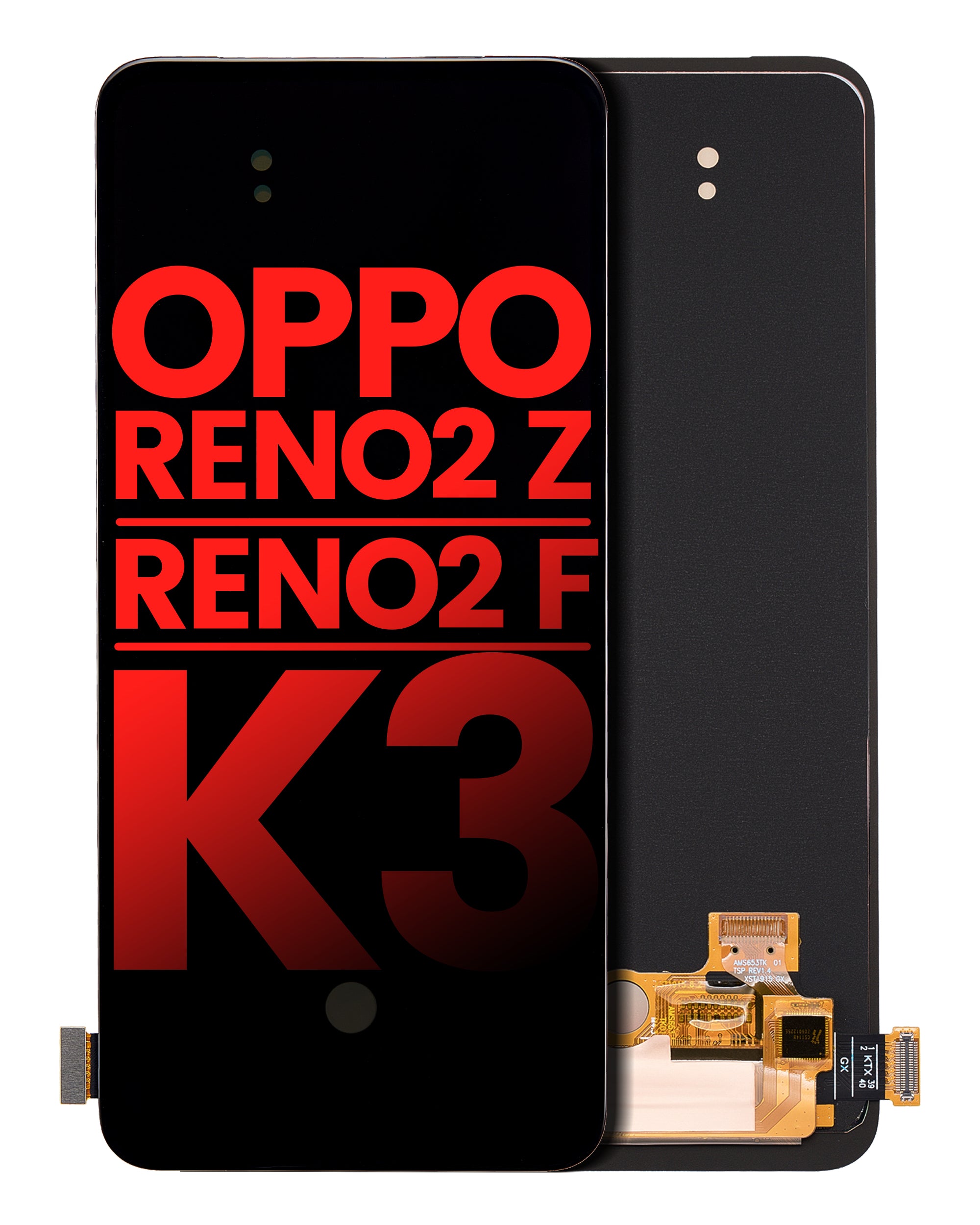 OLED-Display o. Rahmen OPPO Reno2 Z/F/K3 Afterm. Plus alle Farben