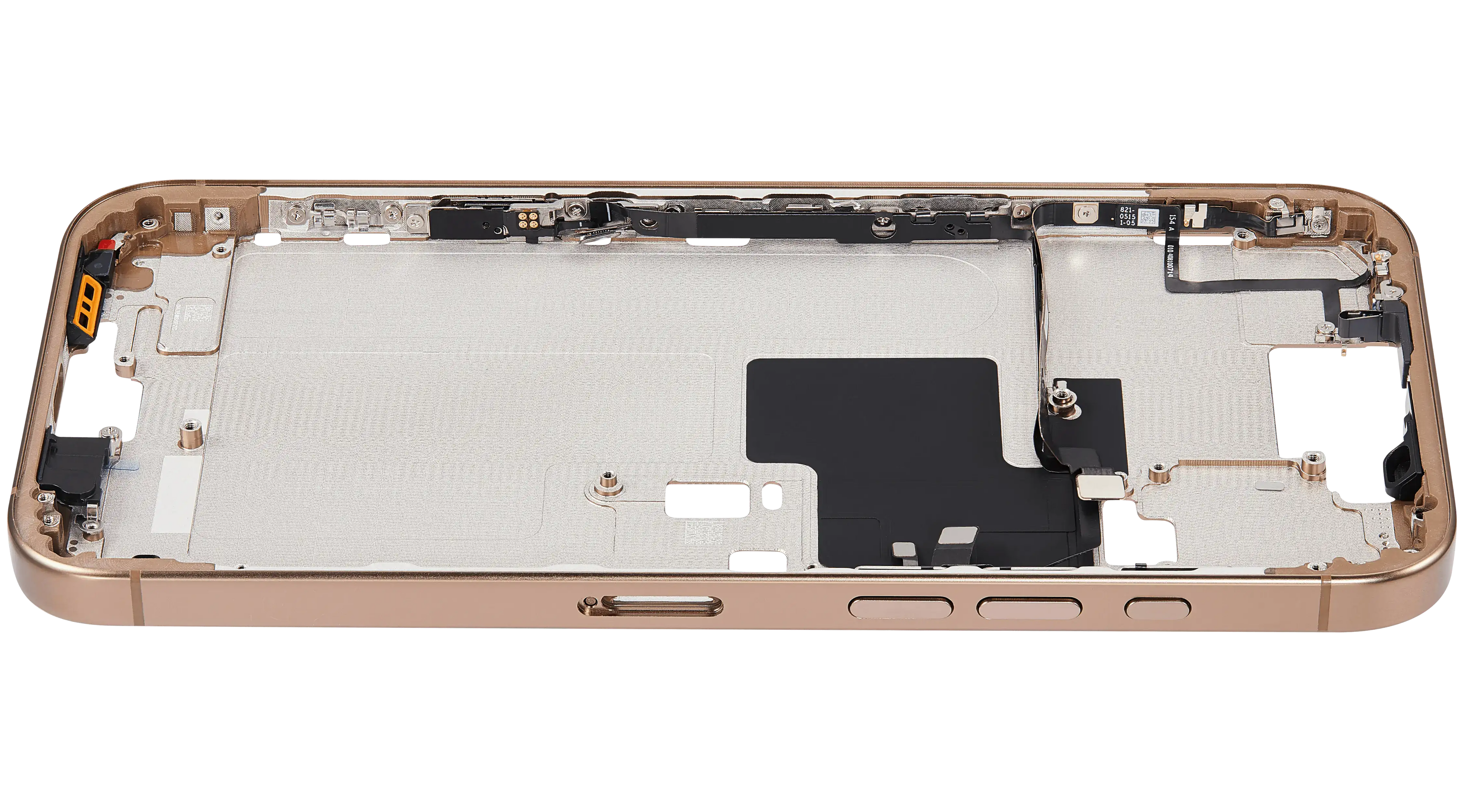 Midframe/Rahmen mit Power And Volume Button für iPhone 16 Pro Max (EU / Global Version) (Aftermarket Plus) (Desert Titanium)