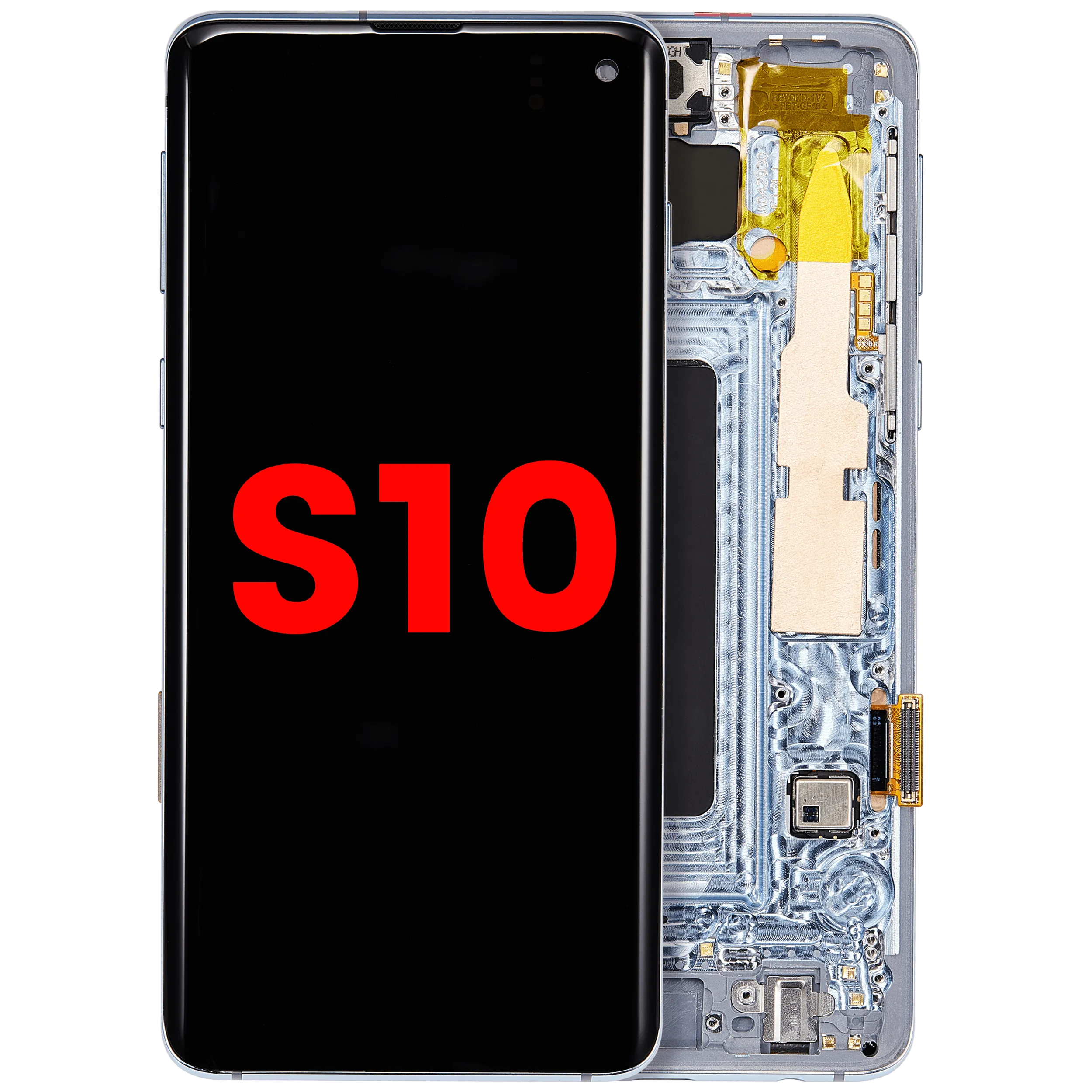 OLED-Display mit Rahmen für Samsung Galaxy S10 (Aftermarket Plus) (Prism Blue)