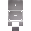 4in1 Skin für MacBook Air 13" Retina (A2337 / Late 2020) (M1) (Space Grau)