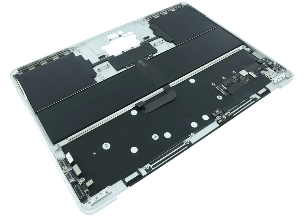 Top Case mit Keyboard (ANSI US) für MacBook Air 13" A2681 (2022) (gebrauchter OEM-Ausbau, Qualität B) (Silber)