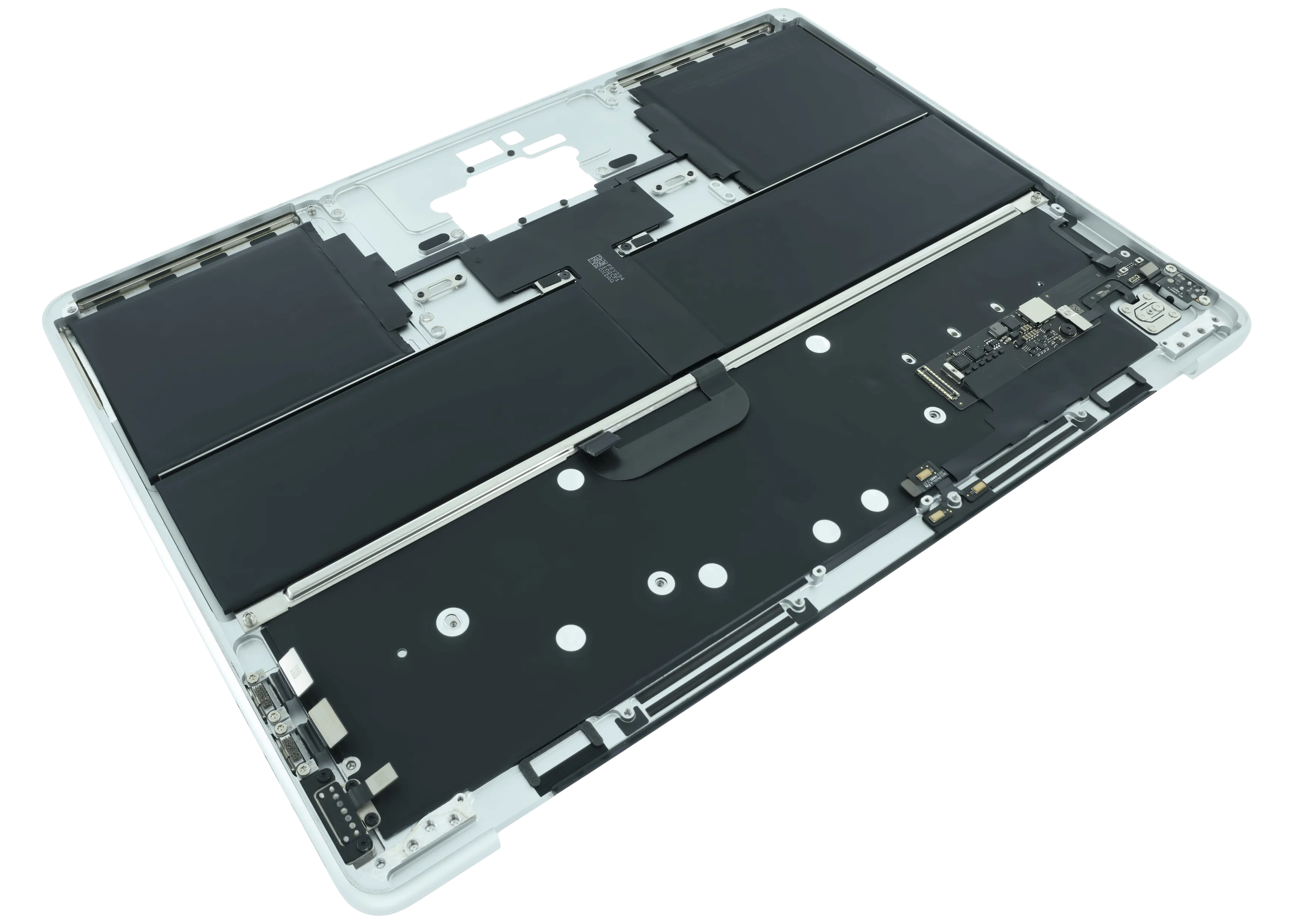 Top Case mit Keyboard (ANSI US) für MacBook Air 13" A2681 (2022) (gebrauchter OEM-Ausbau, Qualität B) (Silber)