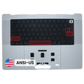 Top Case mit Keyboard (ANSI US) für MacBook Pro 16" A3428 / A3429 (2026) (Original OEM) (Silber)