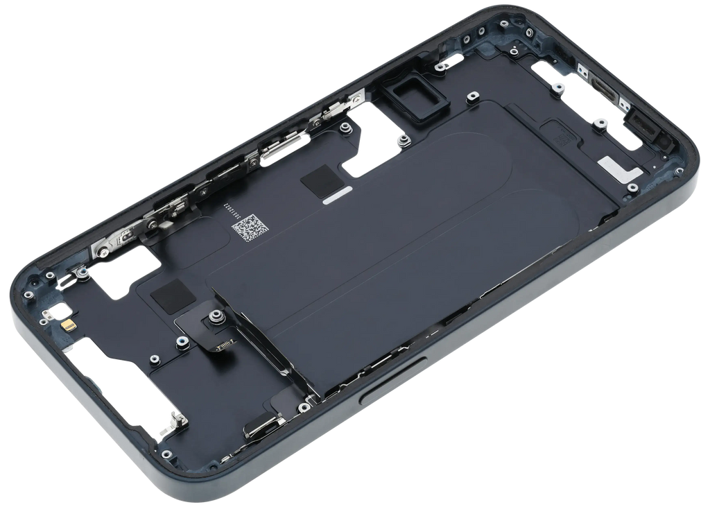 Midframe/Rahmen mit Small Parts für iPhone 14 (EU / Global Version) (gebrauchter OEM-Ausbau, Qualität C) (Midnight)