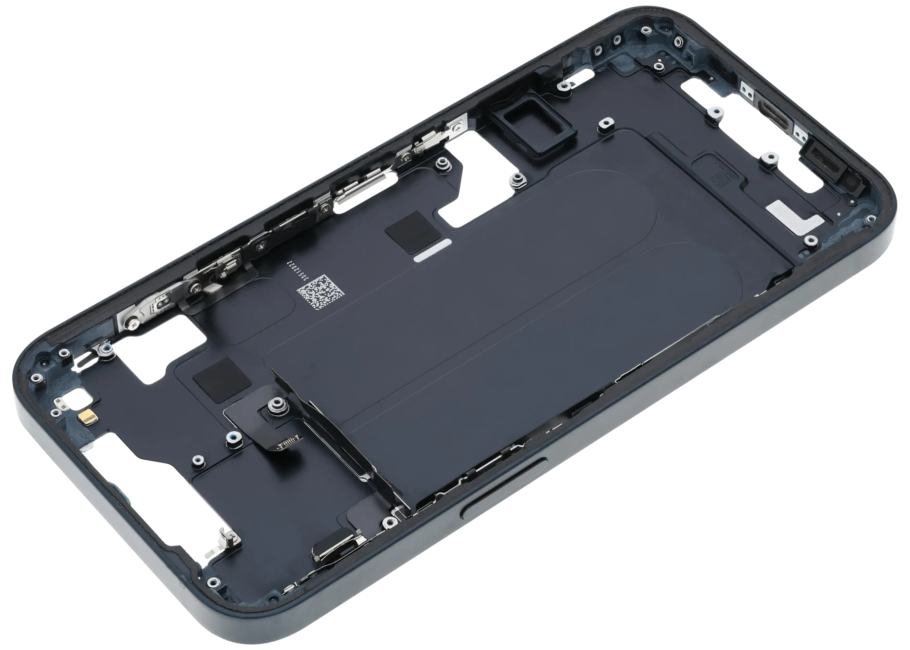 Midframe/Rahmen mit Small Parts für iPhone 14 (EU / Global Version) (gebrauchter OEM-Ausbau, Qualität C) (Midnight)