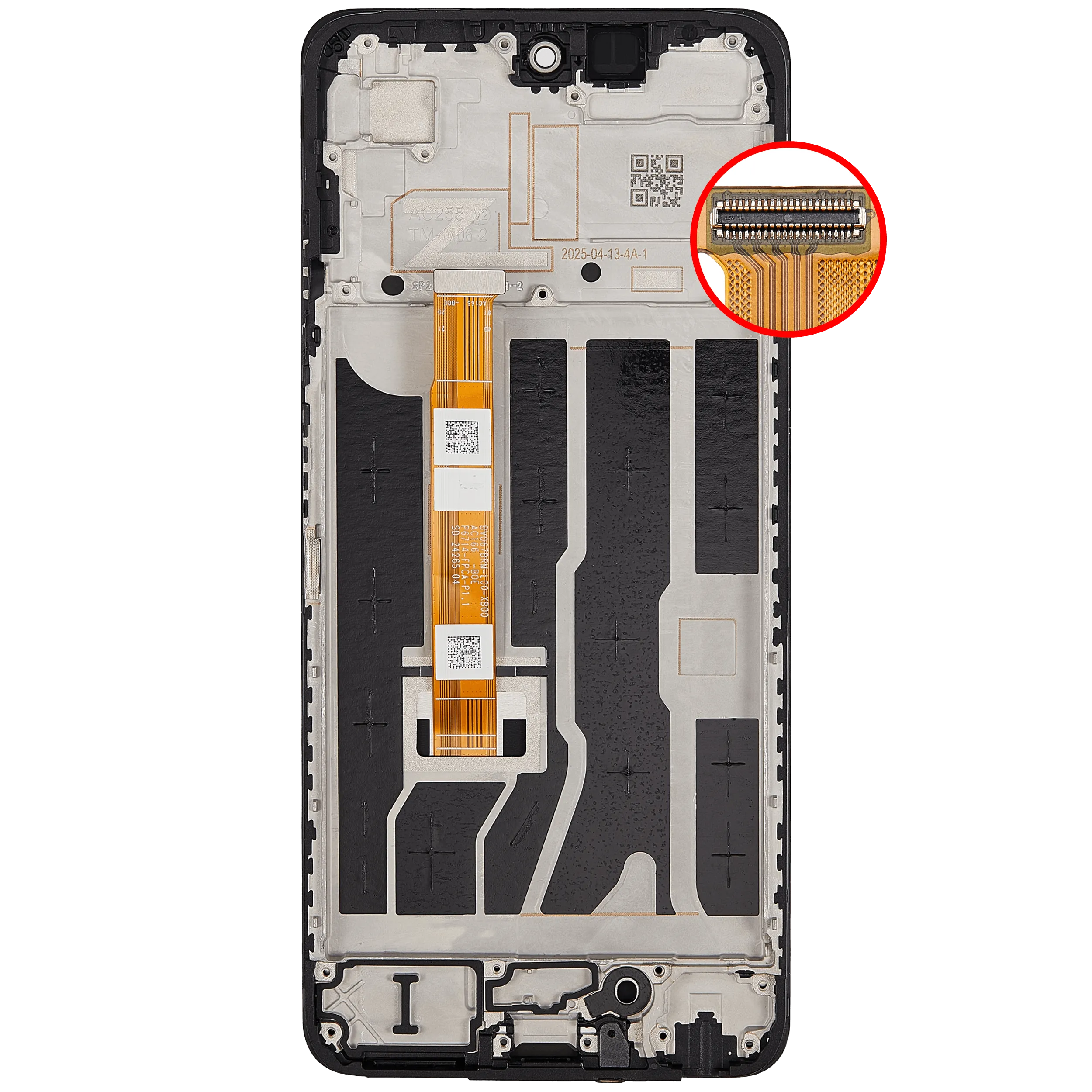 LCD-Display mit Rahmen Compatible für OPPO A5 4G (Refurbished) (Alle Farben)