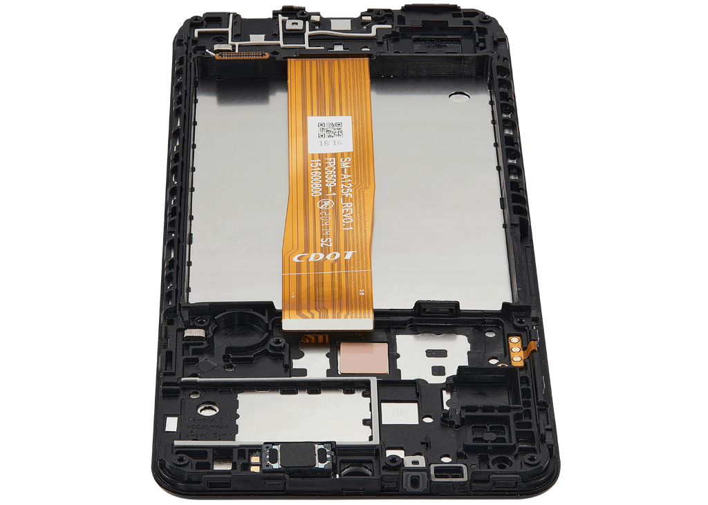 LCD-Display mit Rahmen für Samsung Galaxy A12 (A125 / 2020) (Aftermarket Plus) (Alle Farben)