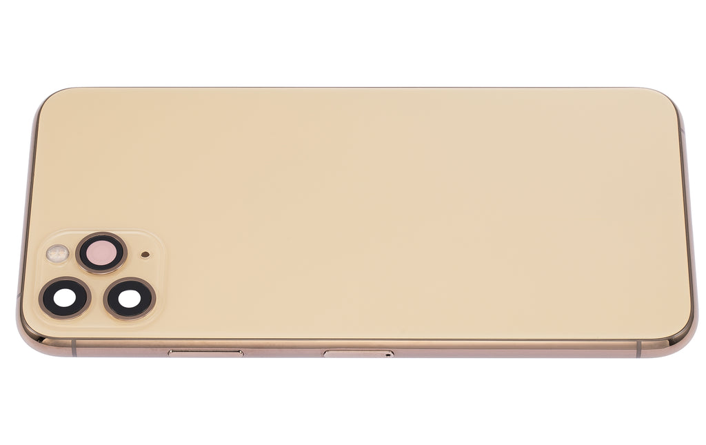 Backcover/Rahmen m. Kleinteilen f. iPhone 11 Pro Max Gold (o. Logo) Aftermarket+