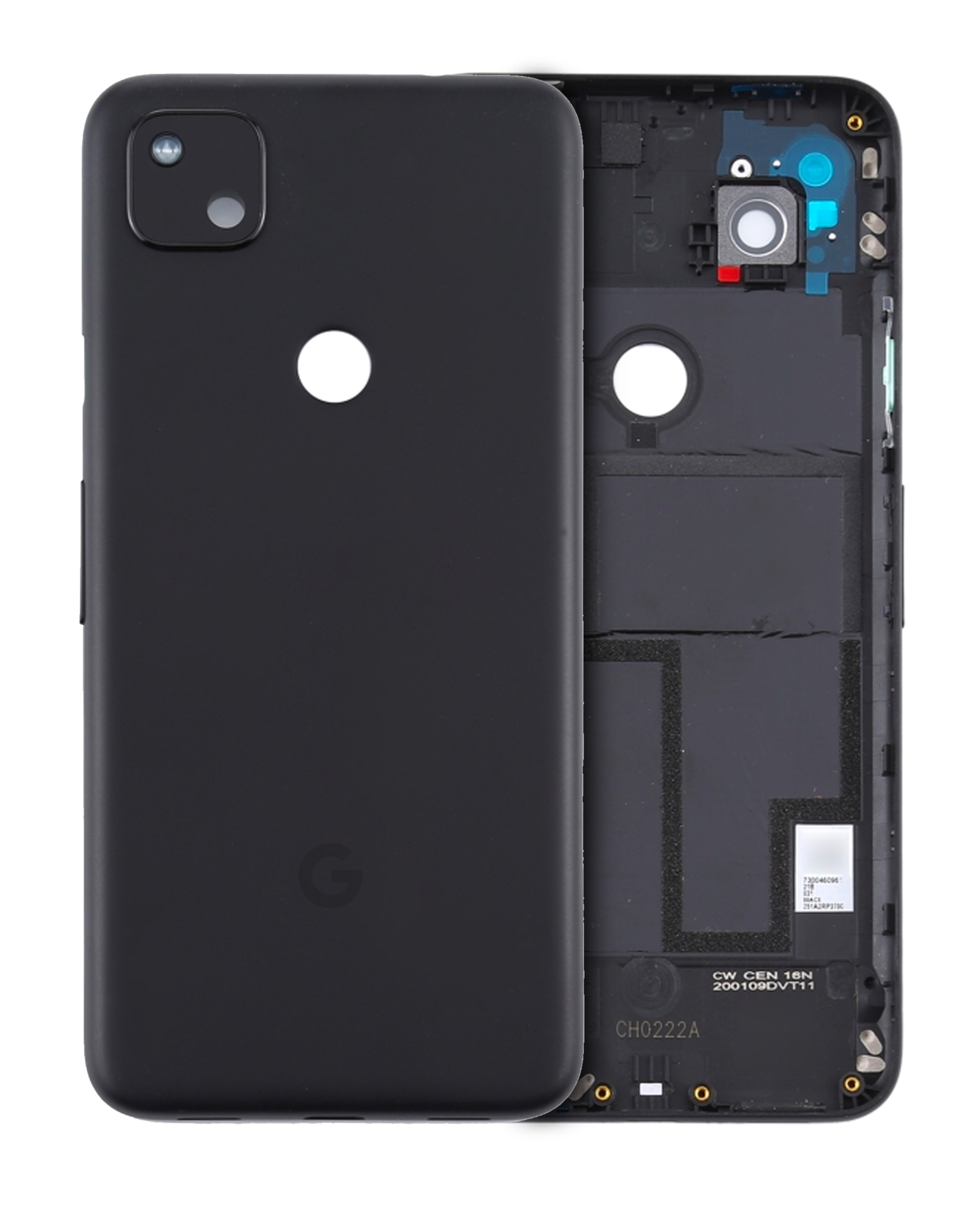 Glas-Backcover für Google Pixel 4a (OEM-Qualität) (Just Black)