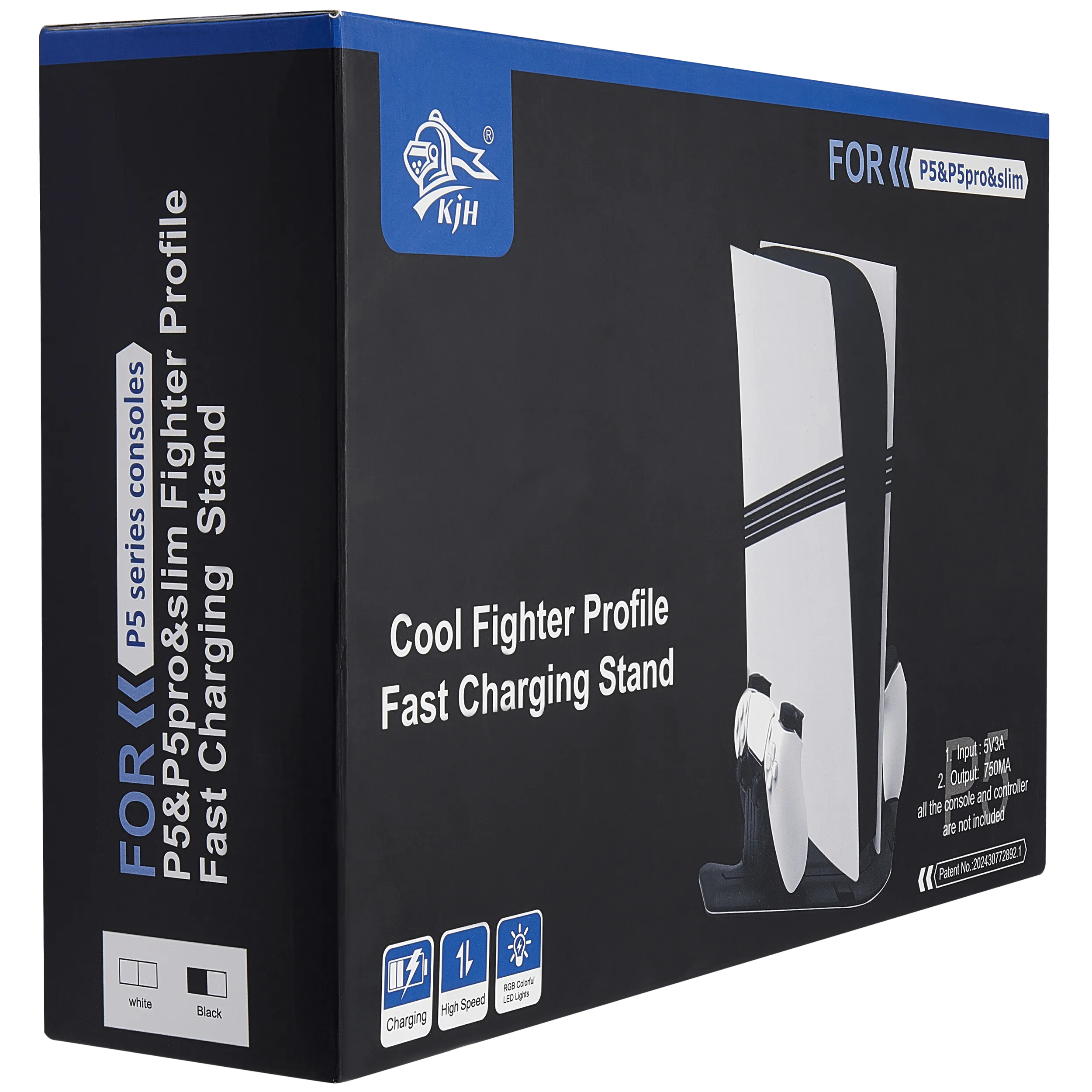 Charging Stand für PlayStation 5 / PS5 Pro / PS5 Slim (Schwarz)