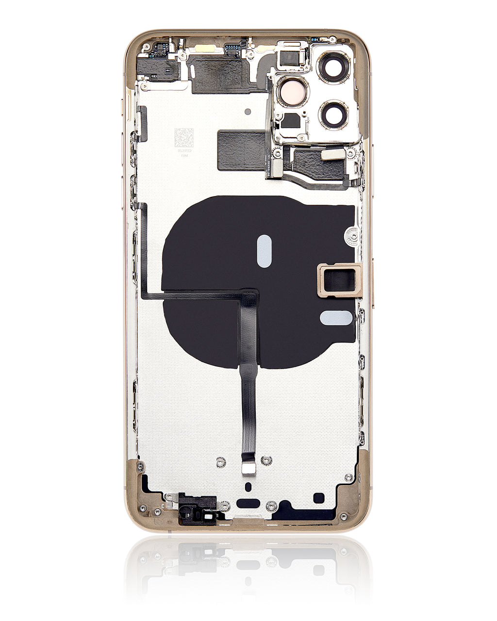 Backcover/Rahmen m. Kleinteilen f. iPhone 11 Pro Max Gold (o. Logo) Aftermarket+