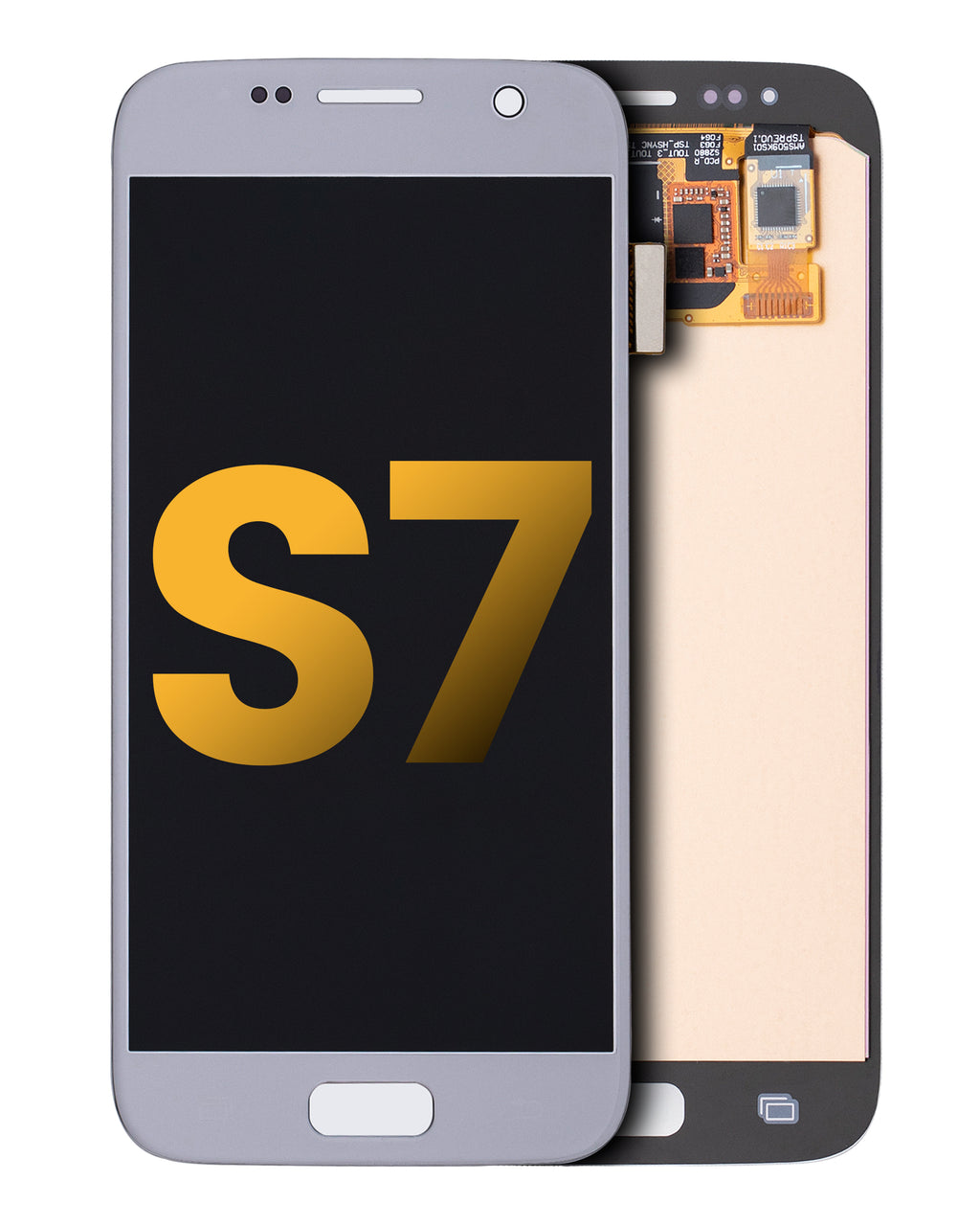 OLED-Display ohne Rahmen für Samsung Galaxy S7 (Refurbished) (Silber Titanium)