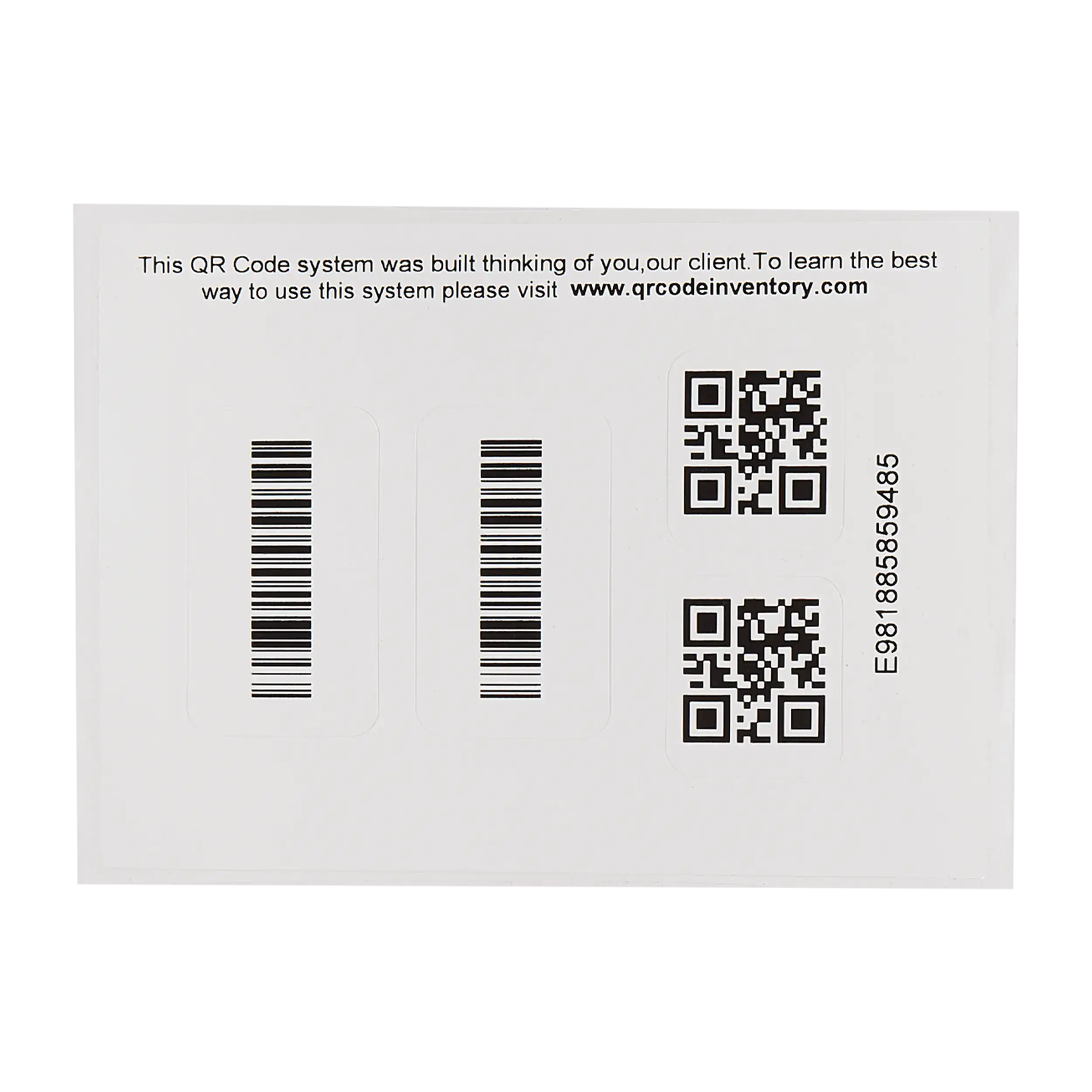 Einzigartige seriennummerierte Aufkleber für LCDs und Komponenten (100er-Pack)