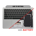 Top Case Tast.+Akku für MacBook Air 13 A1932 US-Tast. Space Gray gebr. OEM B