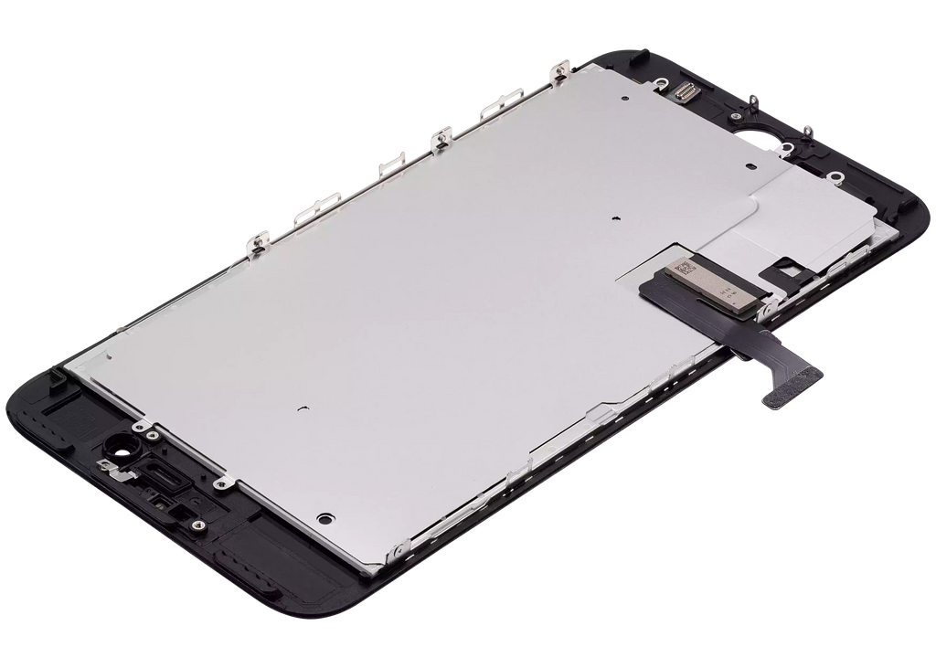LCD-Display mit Stahlplatte für iPhone 7 Plus (Aftermarket: AQ7) (Schwarz)
