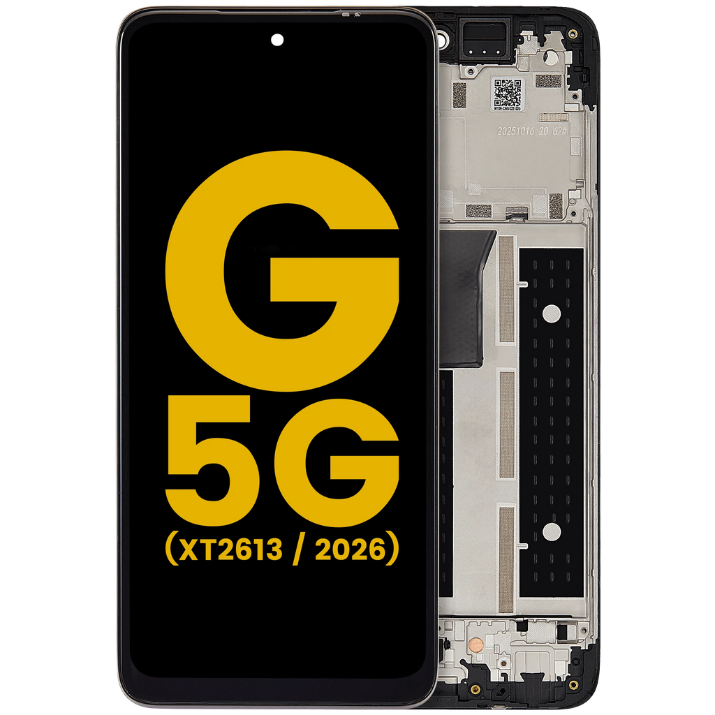 LCD-Display mit Rahmen für Motorola Moto G 5G (XT2613 / 2026) (Refurbished) (Alle Farben)