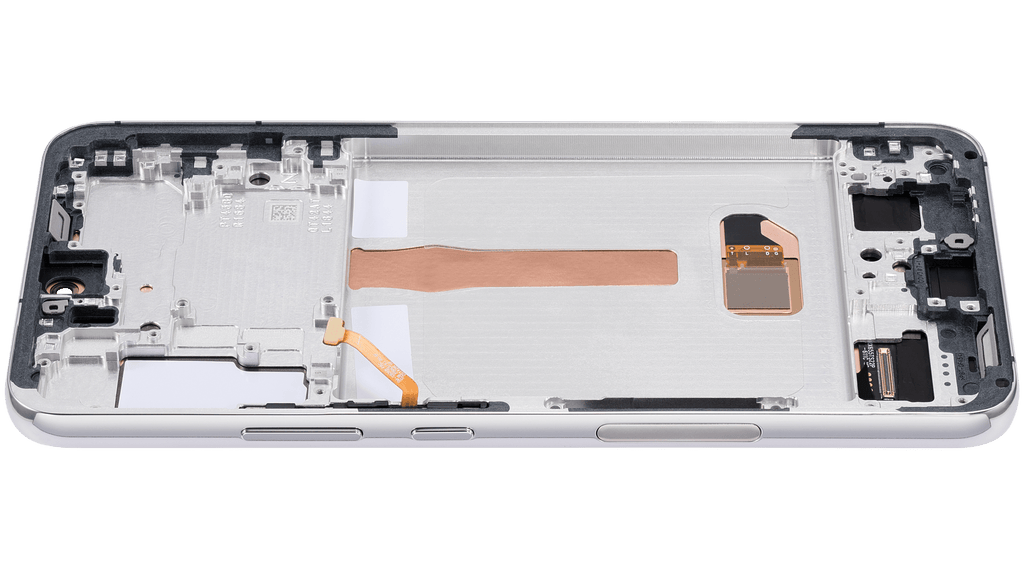 OLED-Display mit Rahmen für Samsung Galaxy S22 Plus 5G (US & Internationale Version) (Aftermarket Plus) (120Hz) (Weiß)