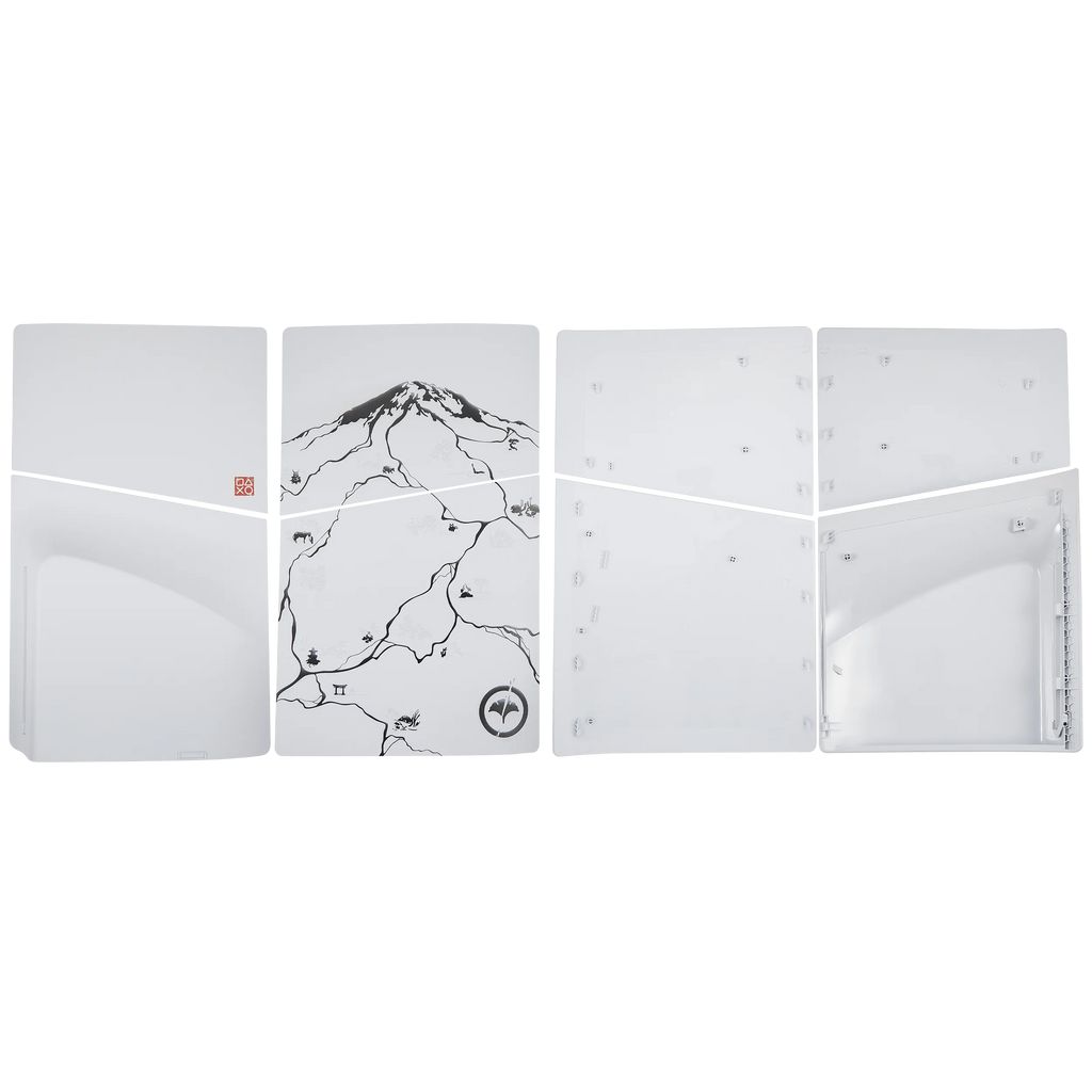 Faceplate Cover (Top & Bottom) für PlayStation 5 Slim (Disc Edition) (Ghost Of Yotei) (Schwarz)