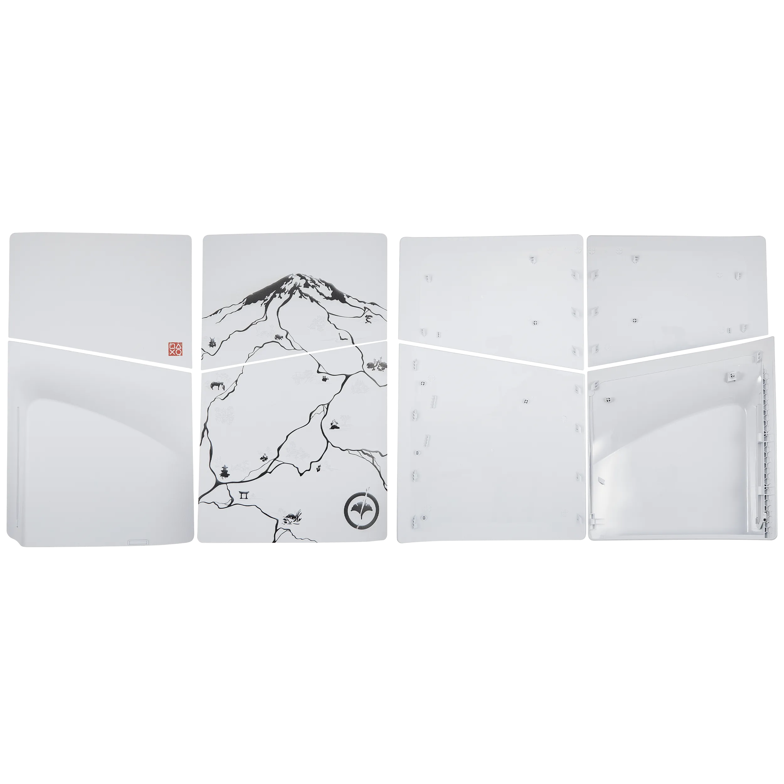 Faceplate Cover (Top & Bottom) für PlayStation 5 Slim (Disc Edition) (Ghost Of Yotei) (Schwarz)