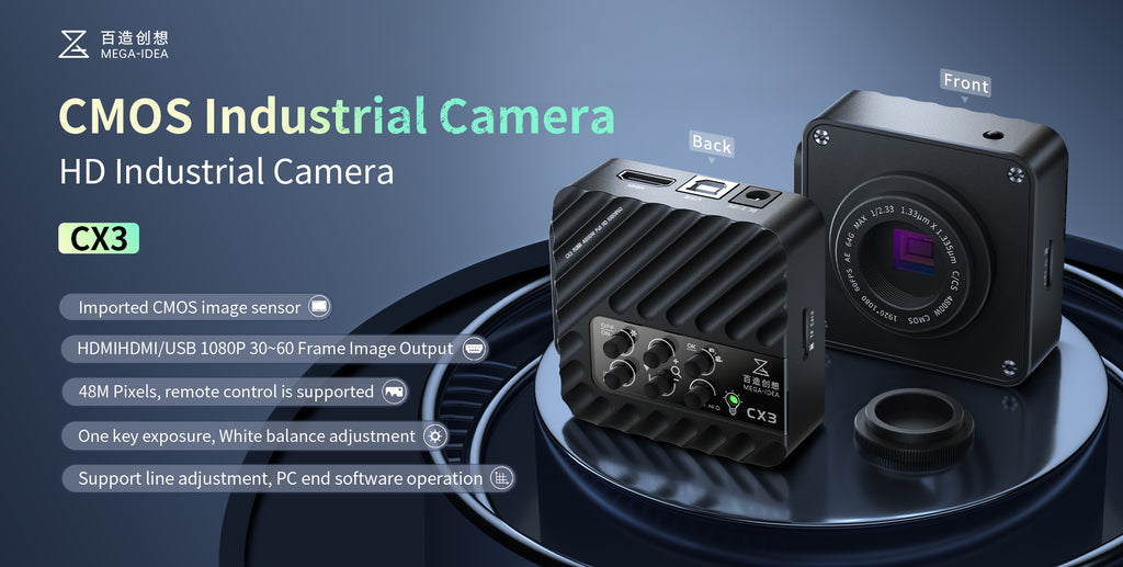 CX3 CMOS Industrial Microscope Camera for C and CS Mounts (110V-220V US Plug) Qianli