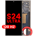 OLED-Display mit Rahmen für Samsung Galaxy S24 Ultra (US & Internationale Version) (Aftermarket Pro) (120Hz) (Titanium Grau)