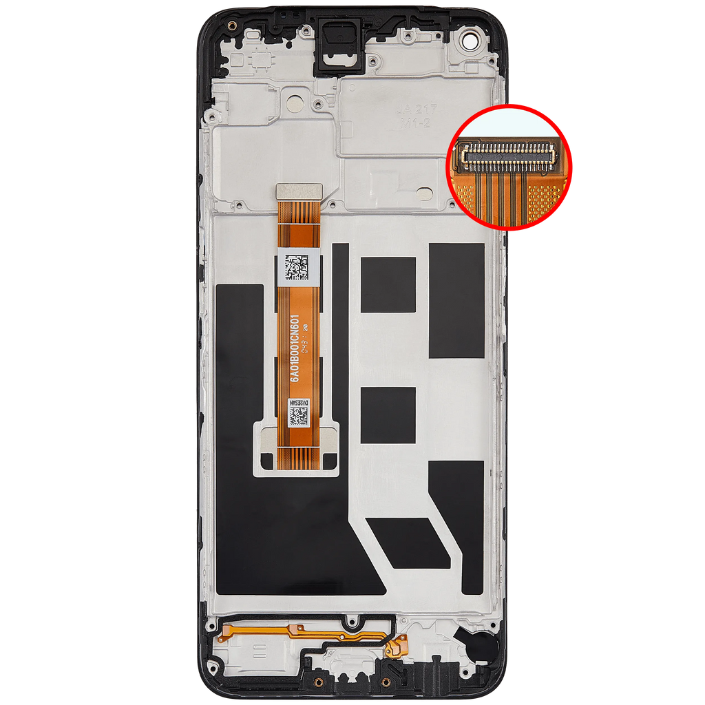 LCD-Display mit Rahmen Compatible für Oppo A32 (2020) (Refurbished) (Alle Farben)