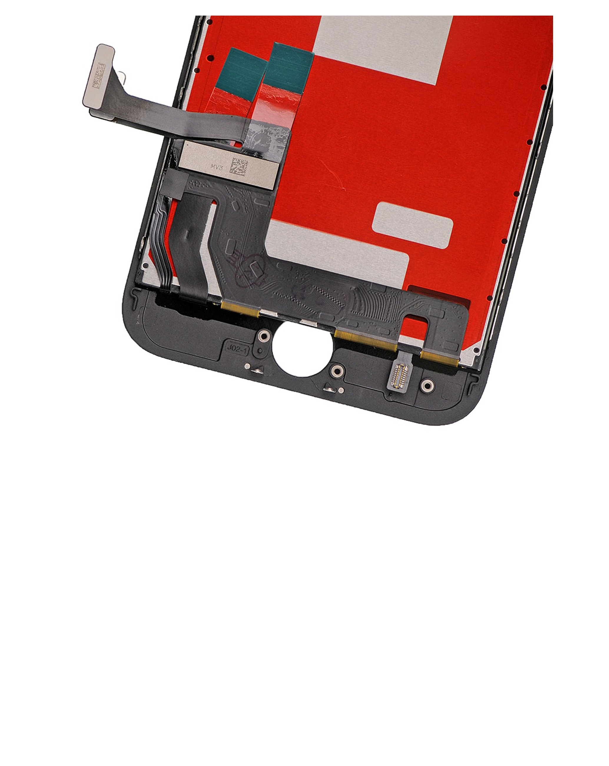 Complete LCD-Display mit Stahlplatte für iPhone 7 (mit Front Camera: Prox Sensor & Ear Speaker) (Aftermarket Plus Quality: XO6) (Schwarz)